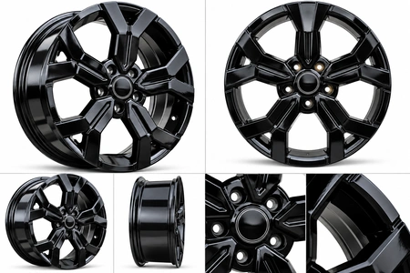 4x doskonałe czarne felgi 17" 5x114,3 do Dacia Duster